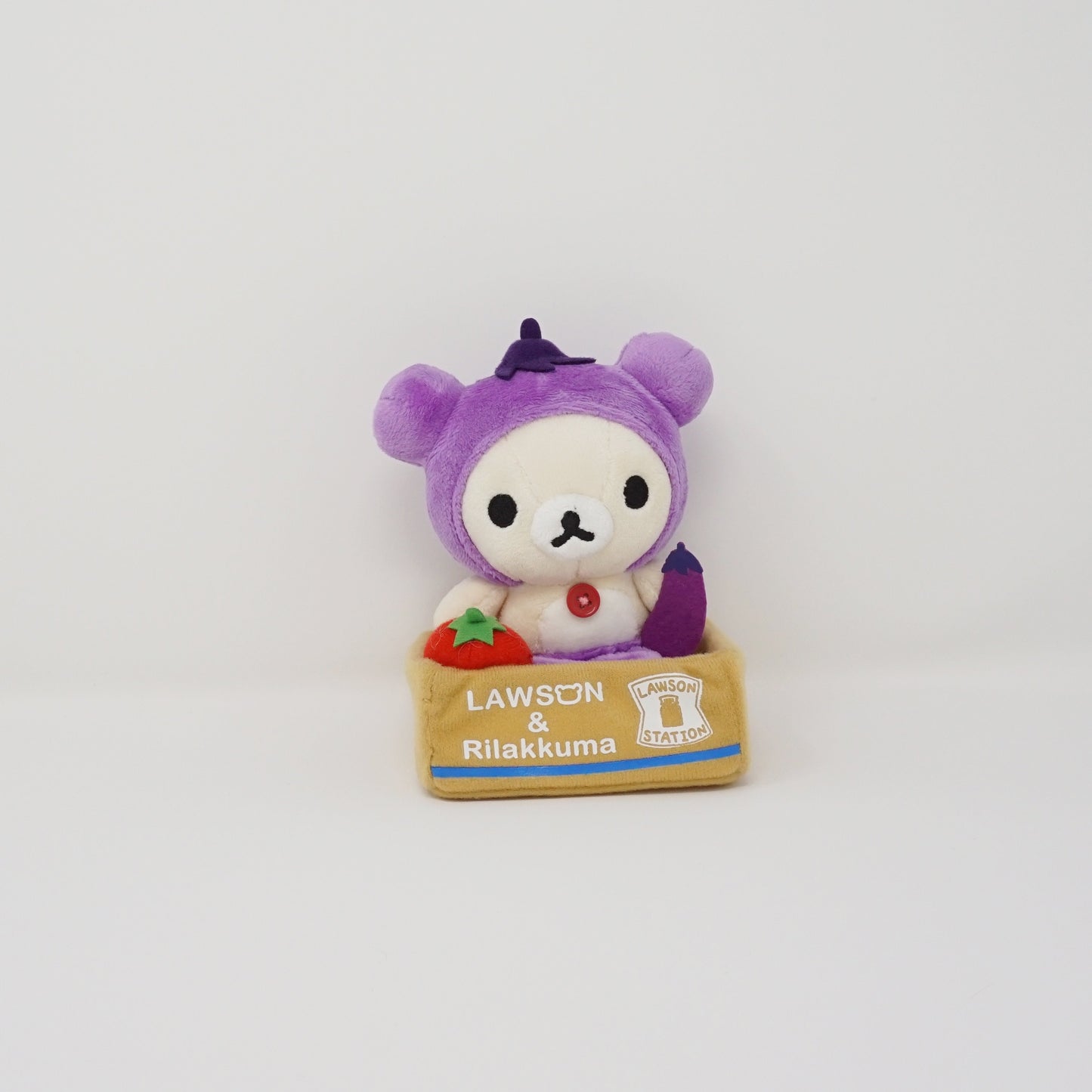 2014 Korilakkuma Eggplant Costume Plush - Lawson Limited Rilakkuma Vegetable Plush - San-X