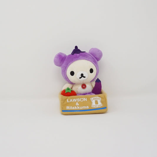 2014 Korilakkuma Eggplant Costume Plush - Lawson Limited Rilakkuma Vegetable Plush - San-X