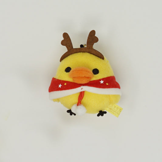 2014 Kiiroitori with Antlers Prize Toy Plush Keychain - Christmas Rilakkuma