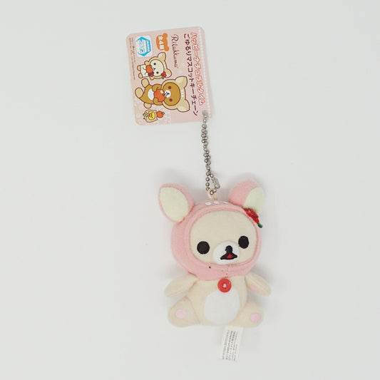 2014 Korilakkuma Deer Fawn Prize Toy Plush Keychain - Rilakkuma Happy Natural Time San-X
